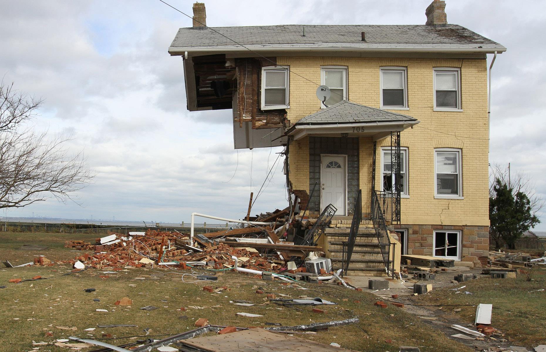 Destroyed by a hurricane